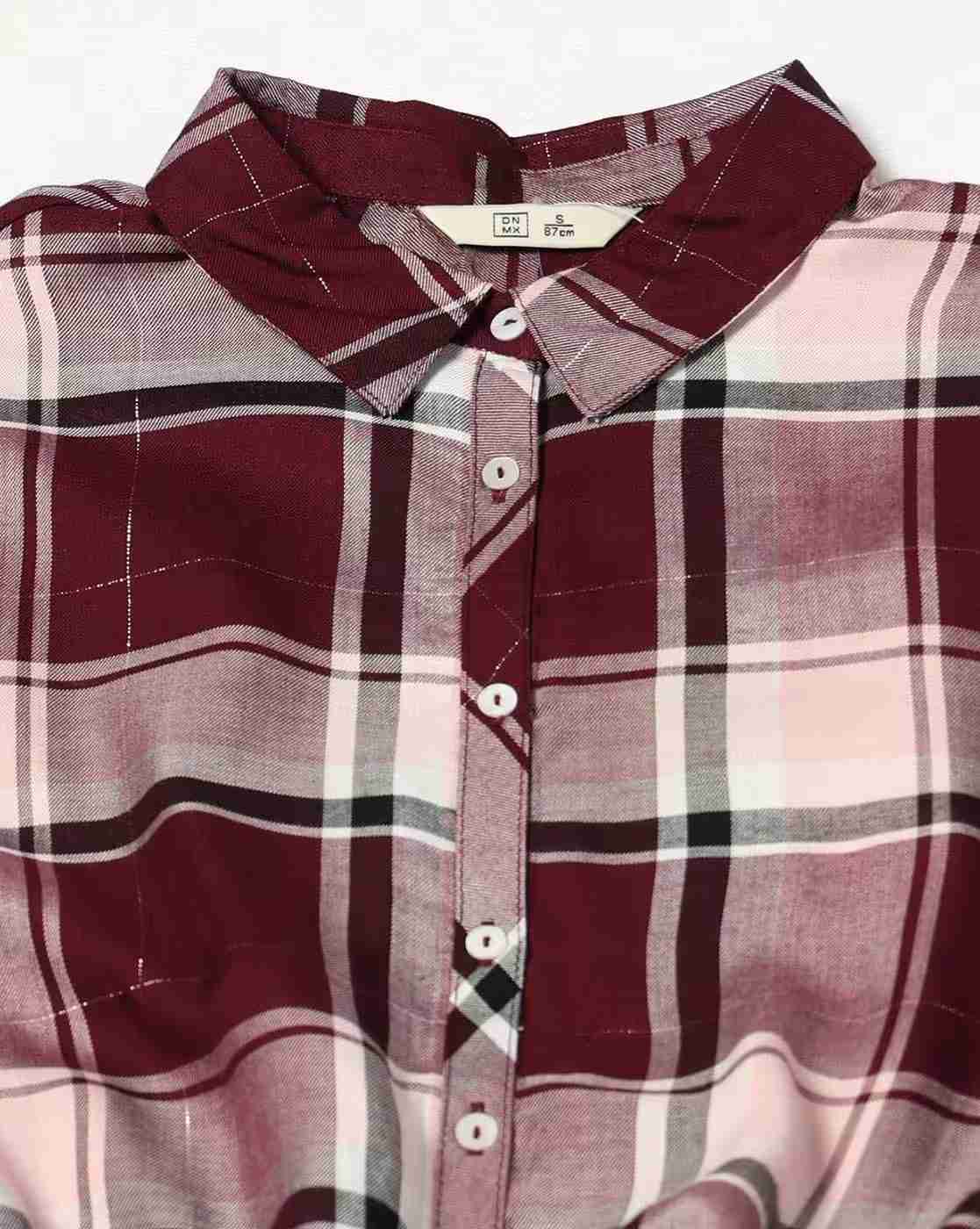DNMX | Women Checked Relaxed Fit Shirt|4