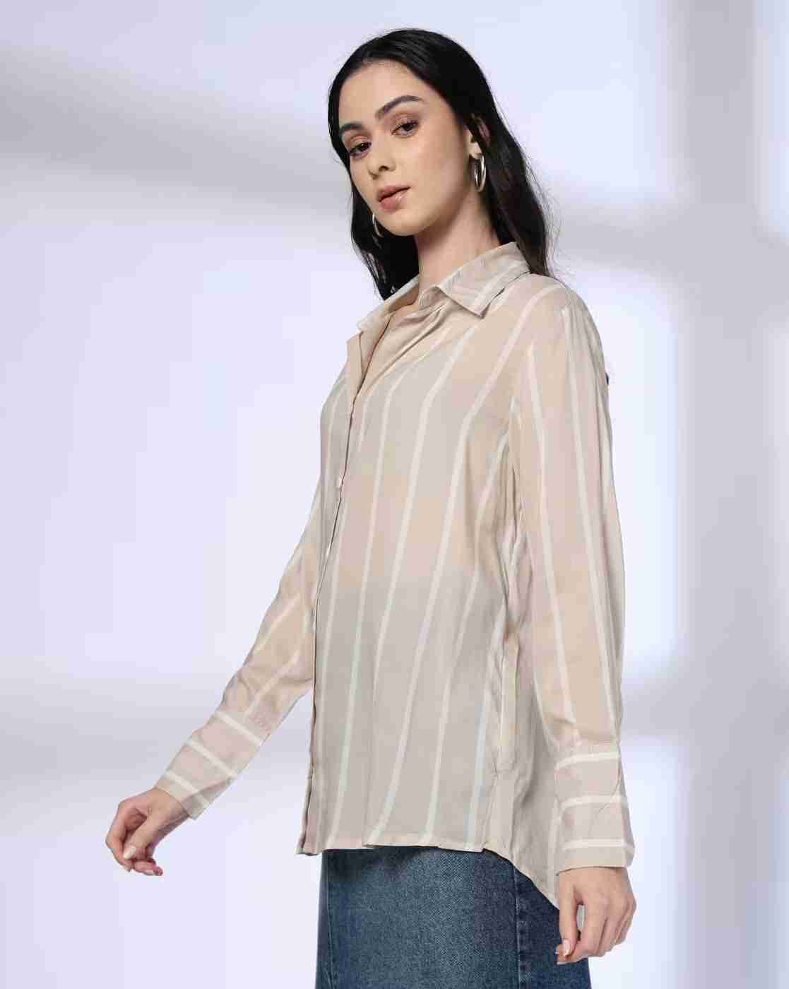 DNMX | Men Striped Relaxed Fit Shirt|1