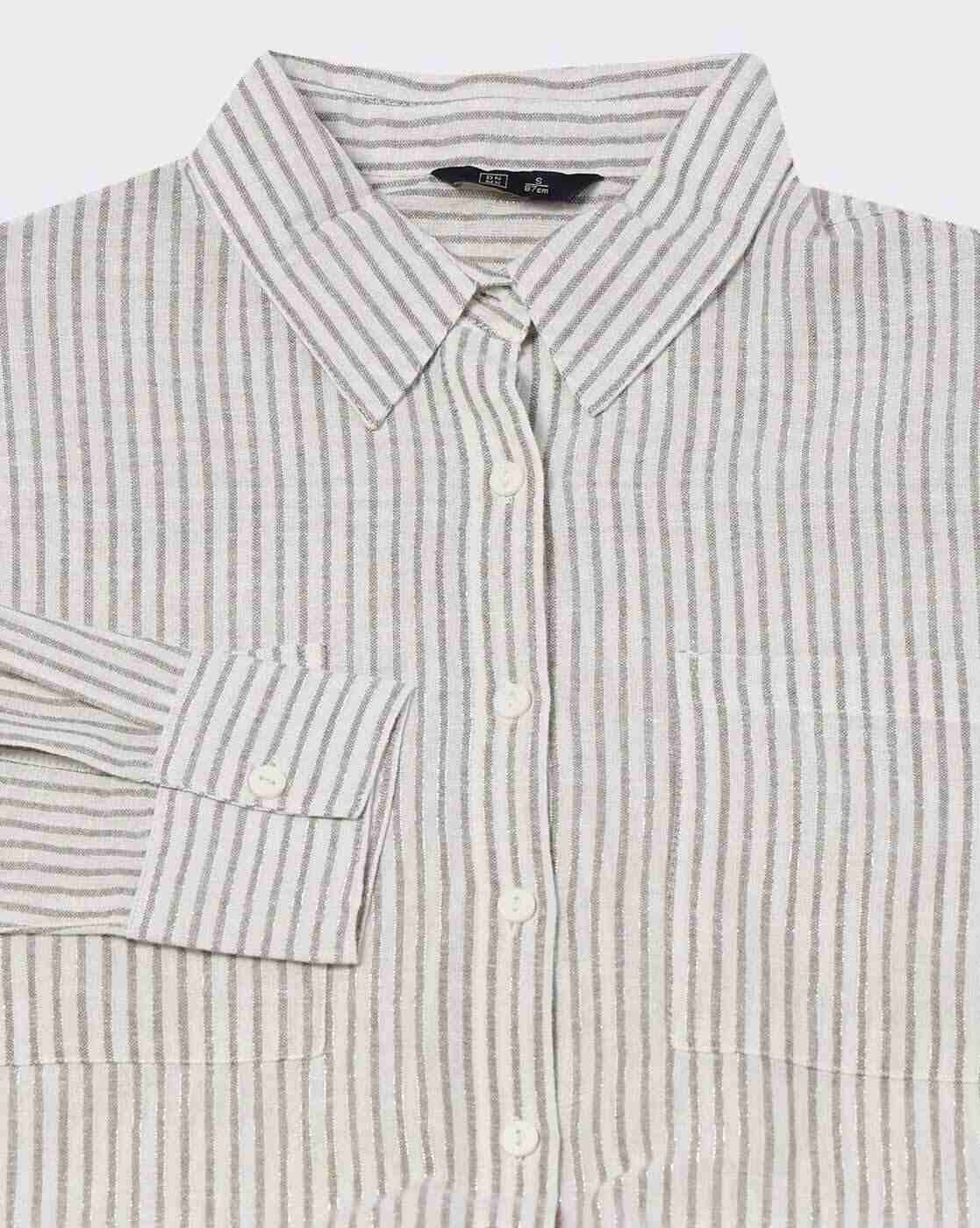 DNMX | Women Striped Loose Fit Shirt|5