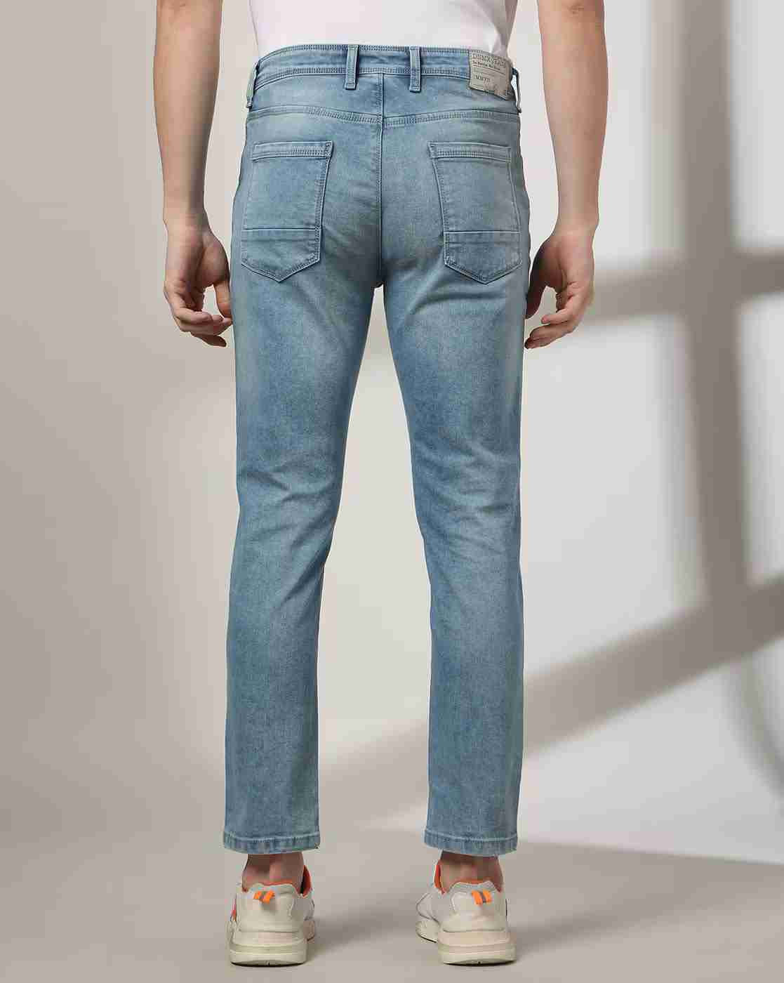 DNMX | Men Heavily Washed Slim Fit Jeans|2