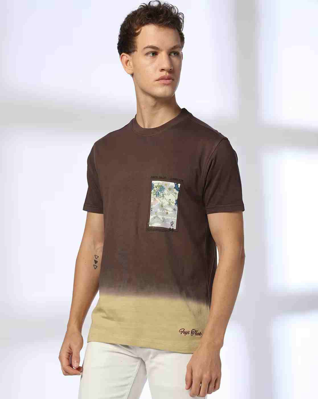 DNMX | Men Graphic Print Regular Fit Crew-Neck T-Shirt|1