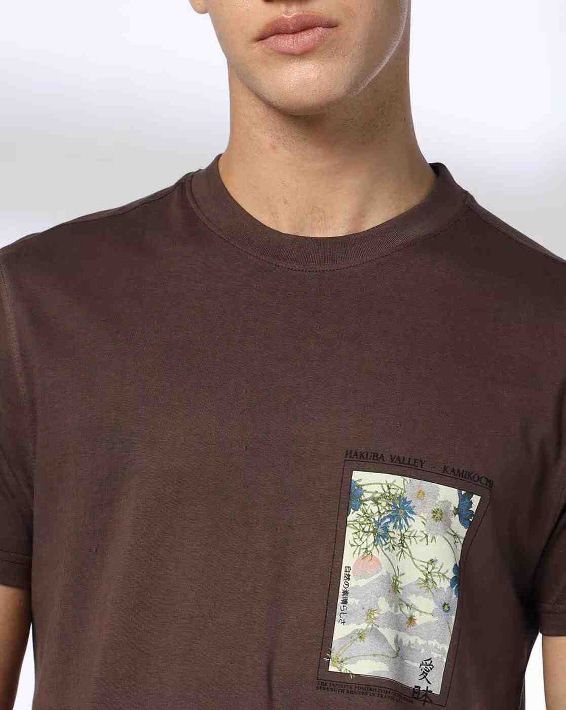 DNMX | Men Graphic Print Regular Fit Crew-Neck T-Shirt|4