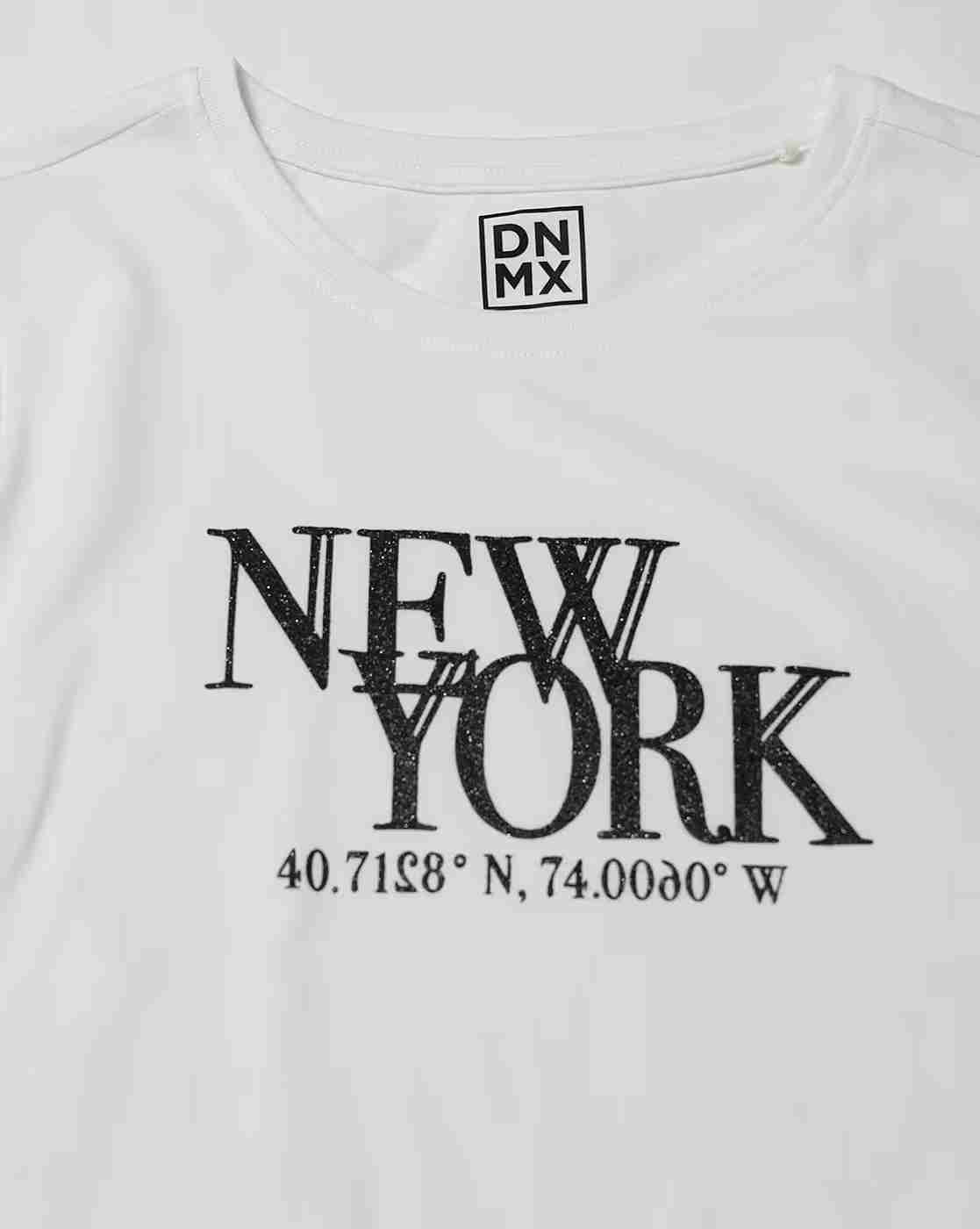 DNMX | Women Printed Regular Fit Crew-Neck T-Shirt|5