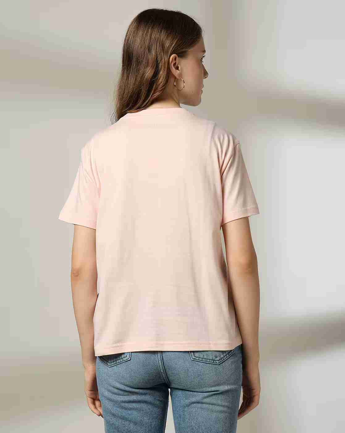 DNMX | Women Graphic Print Regular Boxy Fit Round-Neck T-Shirt|2