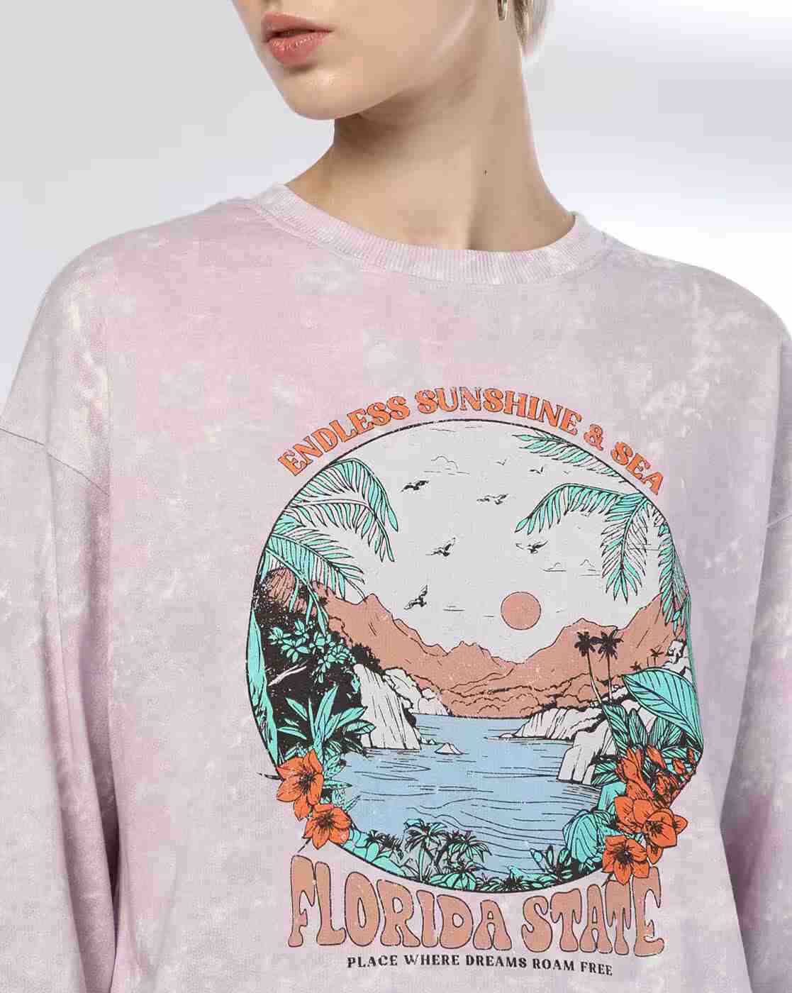 DNMX | Women Graphic Print Relaxed Fit Sweatshirt|3