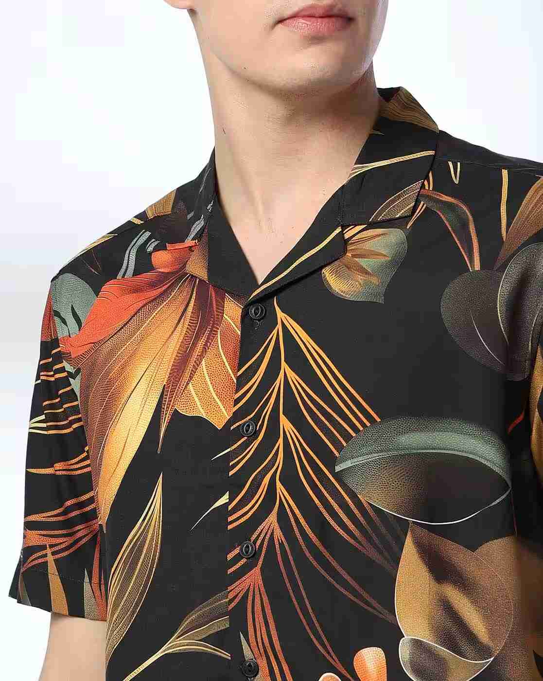 DNMX | Men Tropical Print Regular Fit Shirt|3