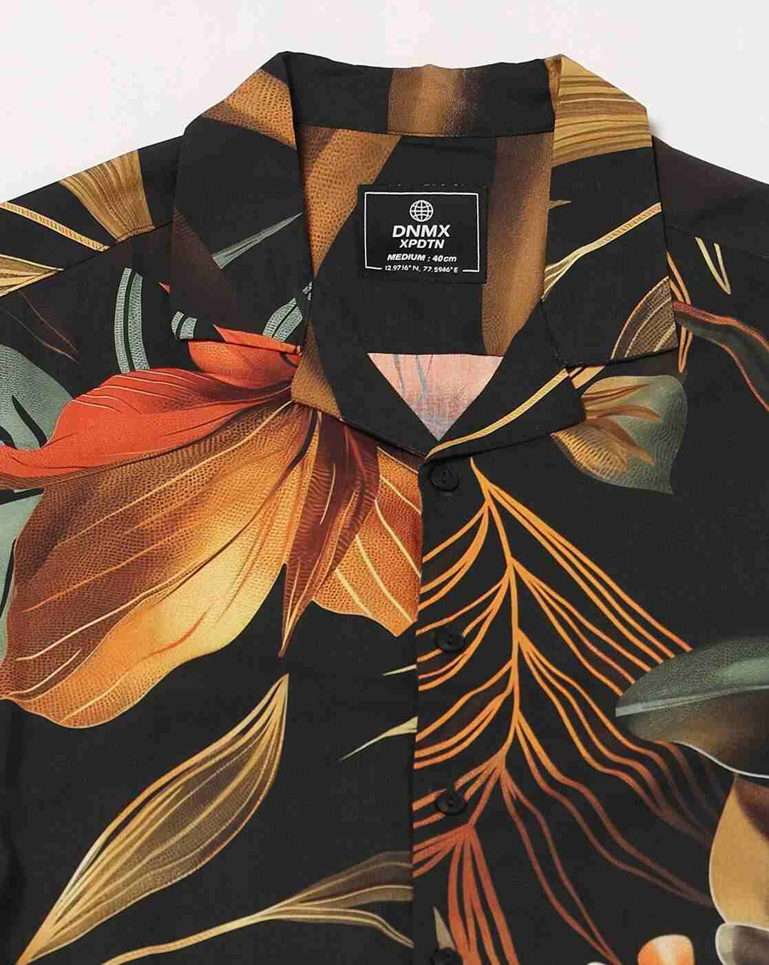 DNMX | Men Tropical Print Regular Fit Shirt|4