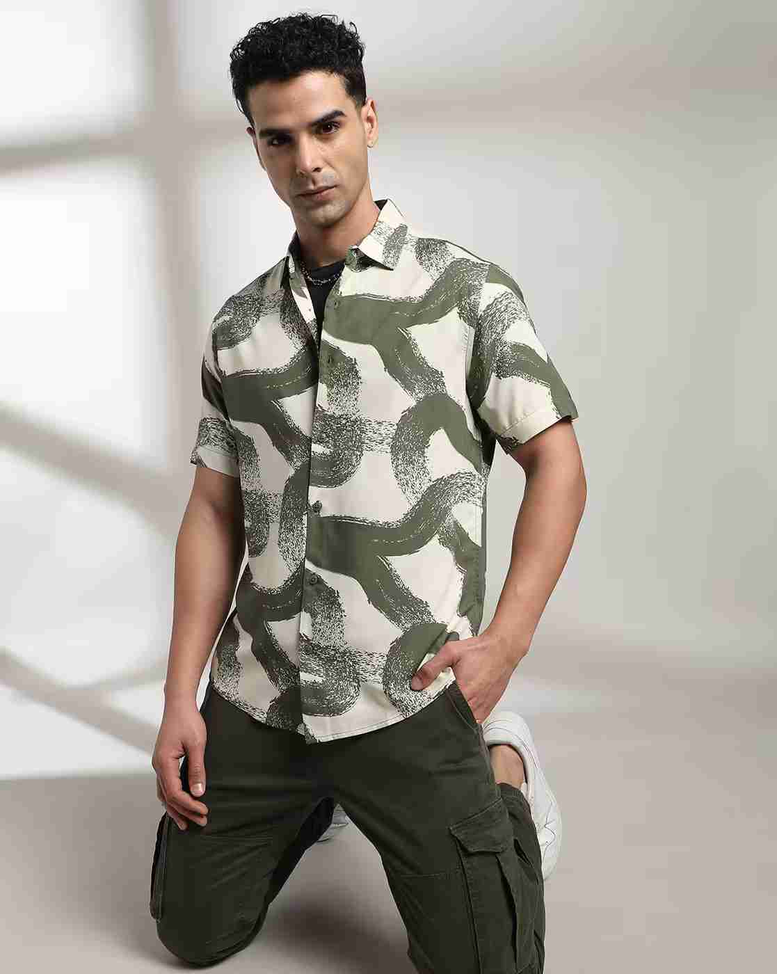 DNMX | Men All-Over Print Regular Fit Shirt|0