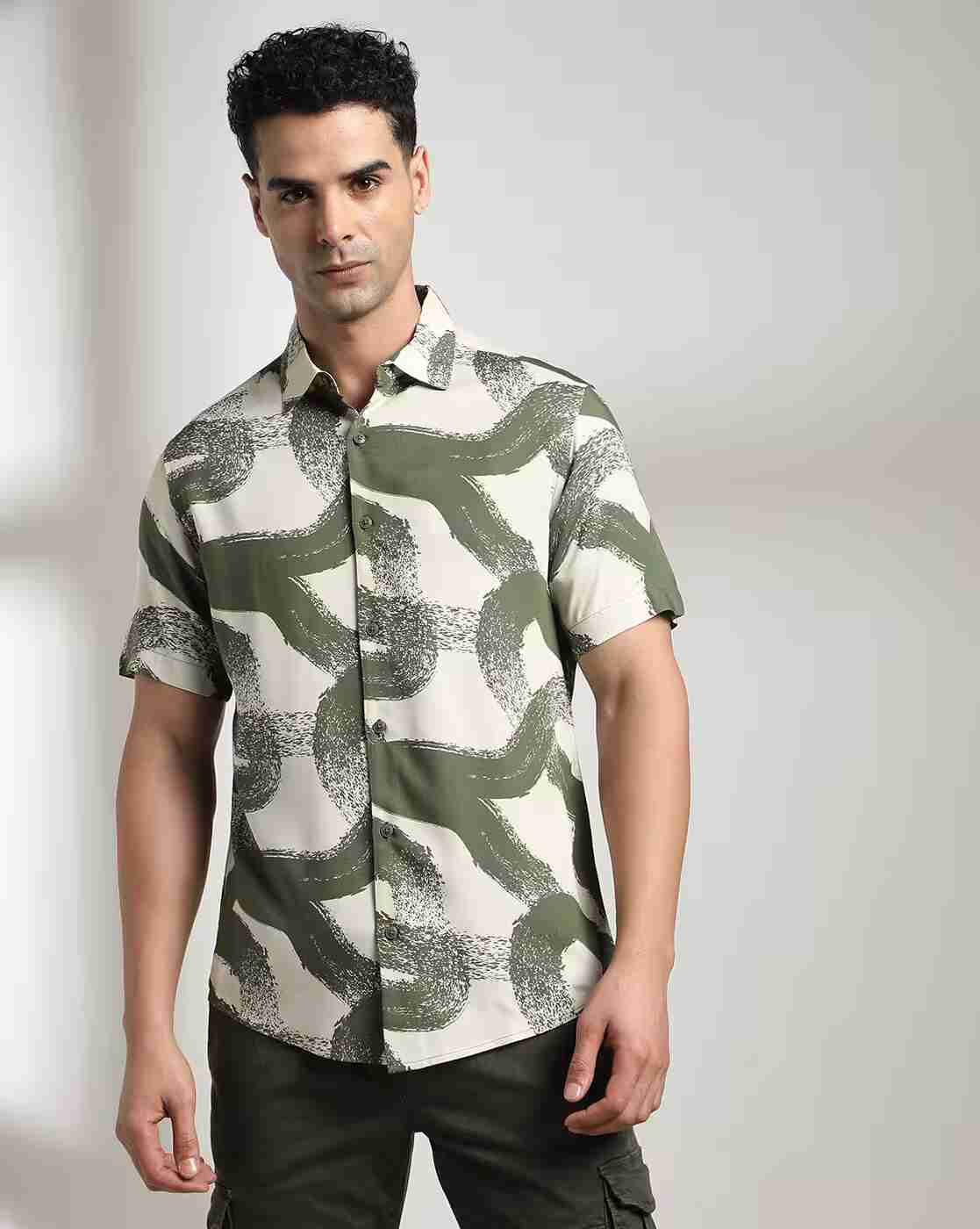 DNMX | Men All-Over Print Regular Fit Shirt|3