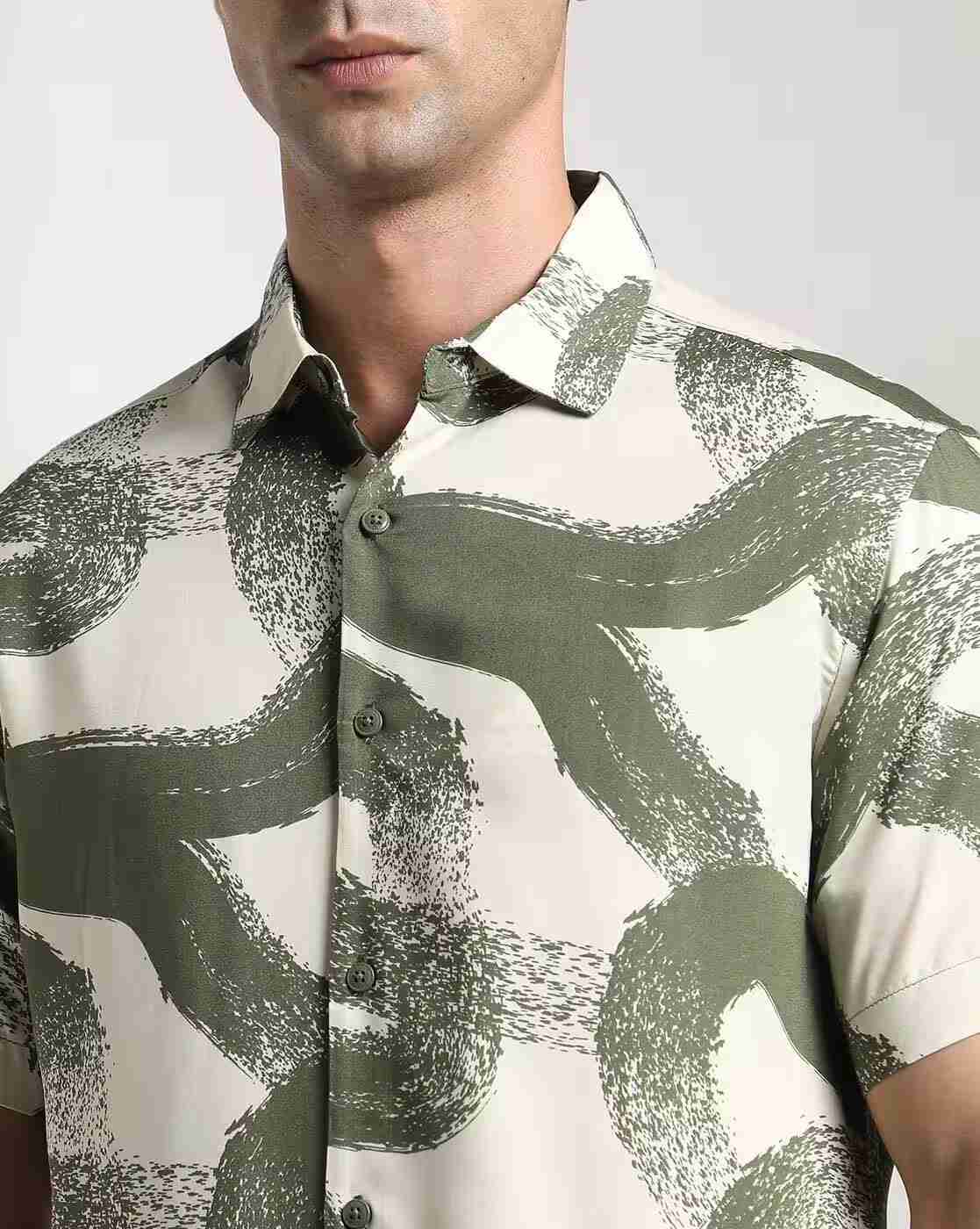 DNMX | Men All-Over Print Regular Fit Shirt|4