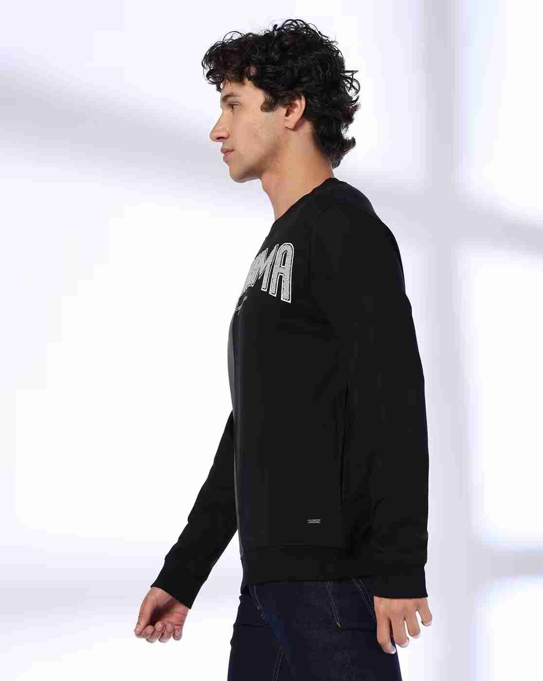 DNMX | Men Embroidered Regular Fit Crew-Neck Sweatshirt|1