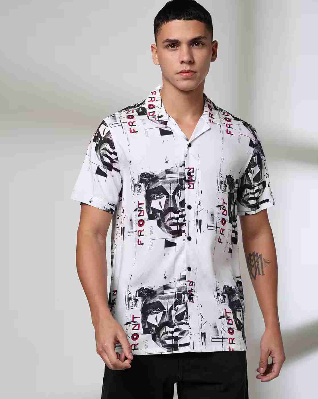 DNMX | Men All-Over Print Regular Fit Shirt|0