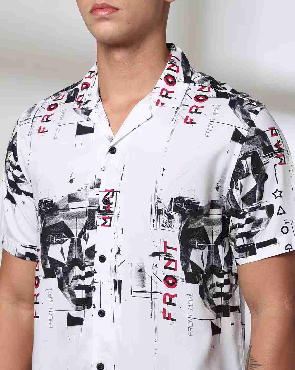 DNMX | Men All-Over Print Regular Fit Shirt|3