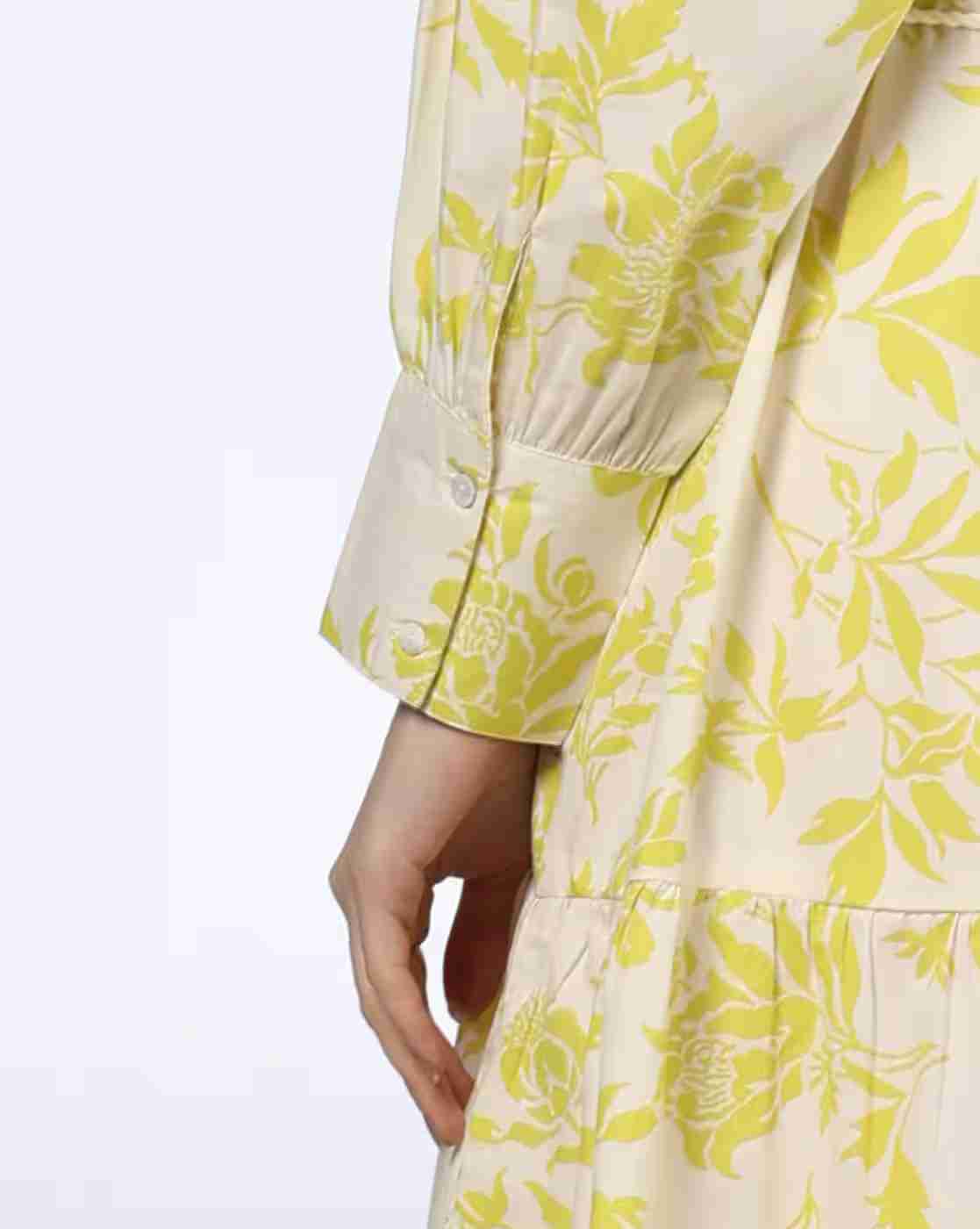 DNMX | Women Floral Print Shirt Dress with Tie-Up Belt|4