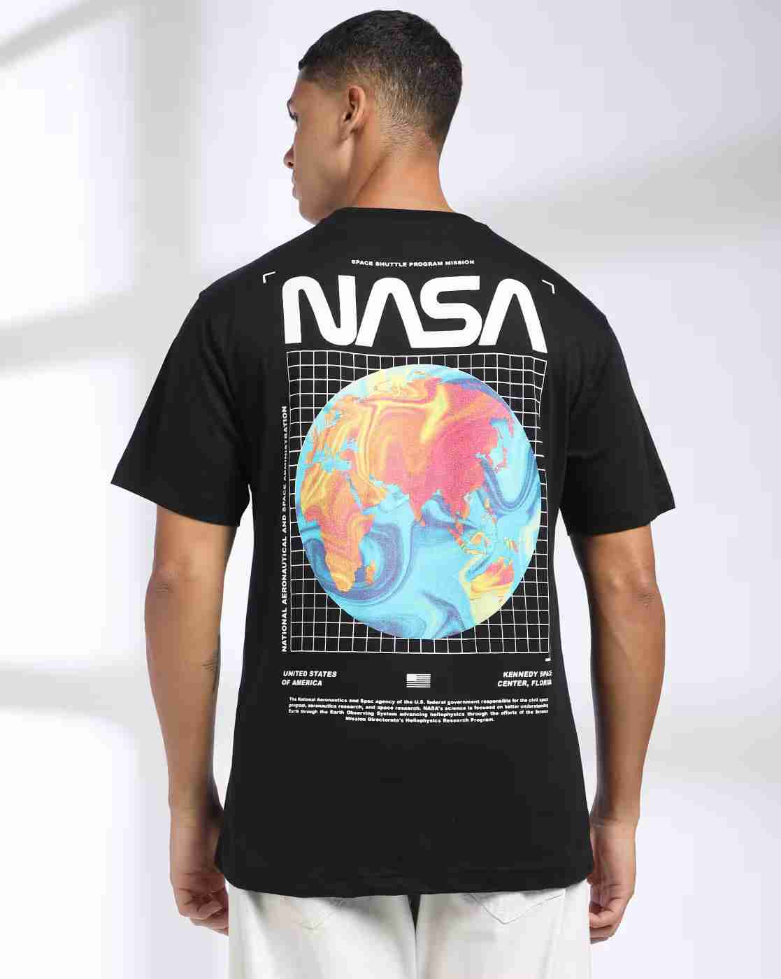 DNMX | Men Printed Slim Fit Crew-Neck T-Shirt|2