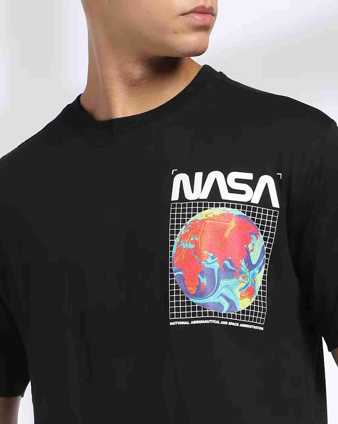 DNMX | Men Printed Slim Fit Crew-Neck T-Shirt|5