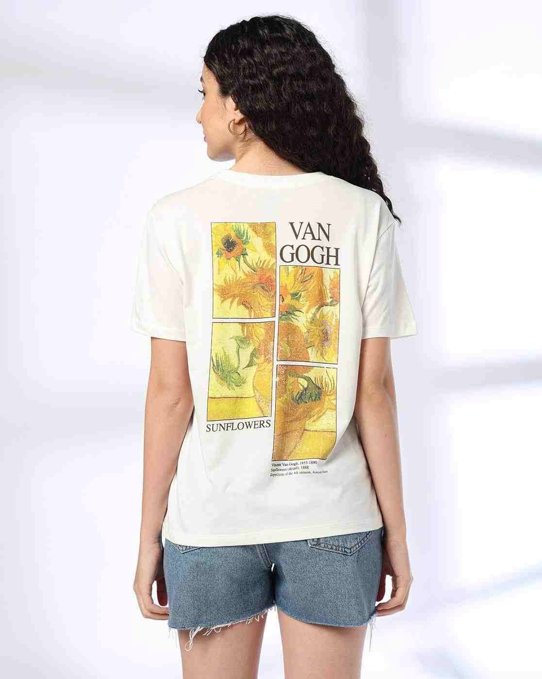 DNMX | Women Graphic Print Boxy Fit Cotton Crew-Neck T-Shirt|2