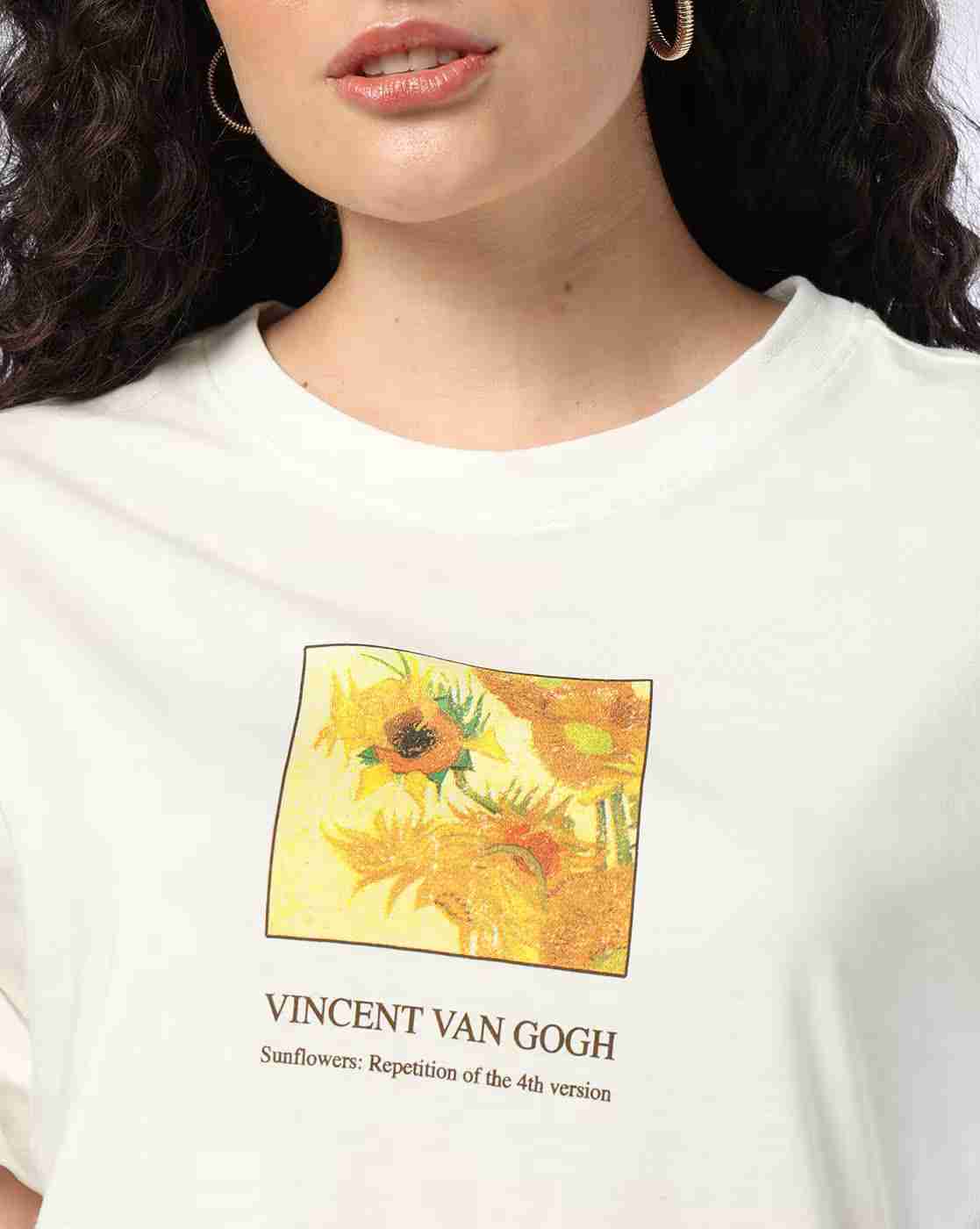 DNMX | Women Graphic Print Boxy Fit Cotton Crew-Neck T-Shirt|4