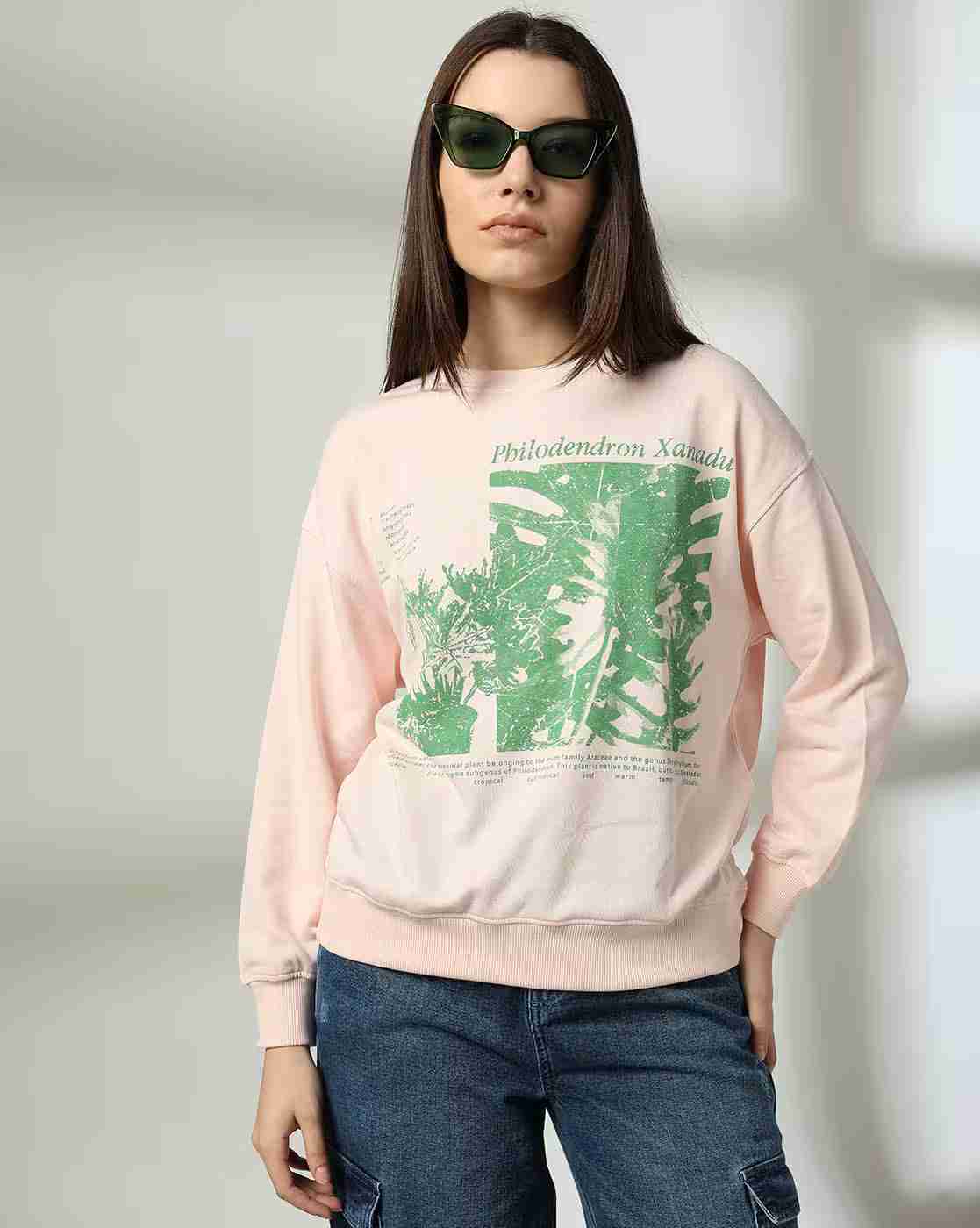 DNMX | Women Graphic Print Relaxed Fit Sweatshirt|0