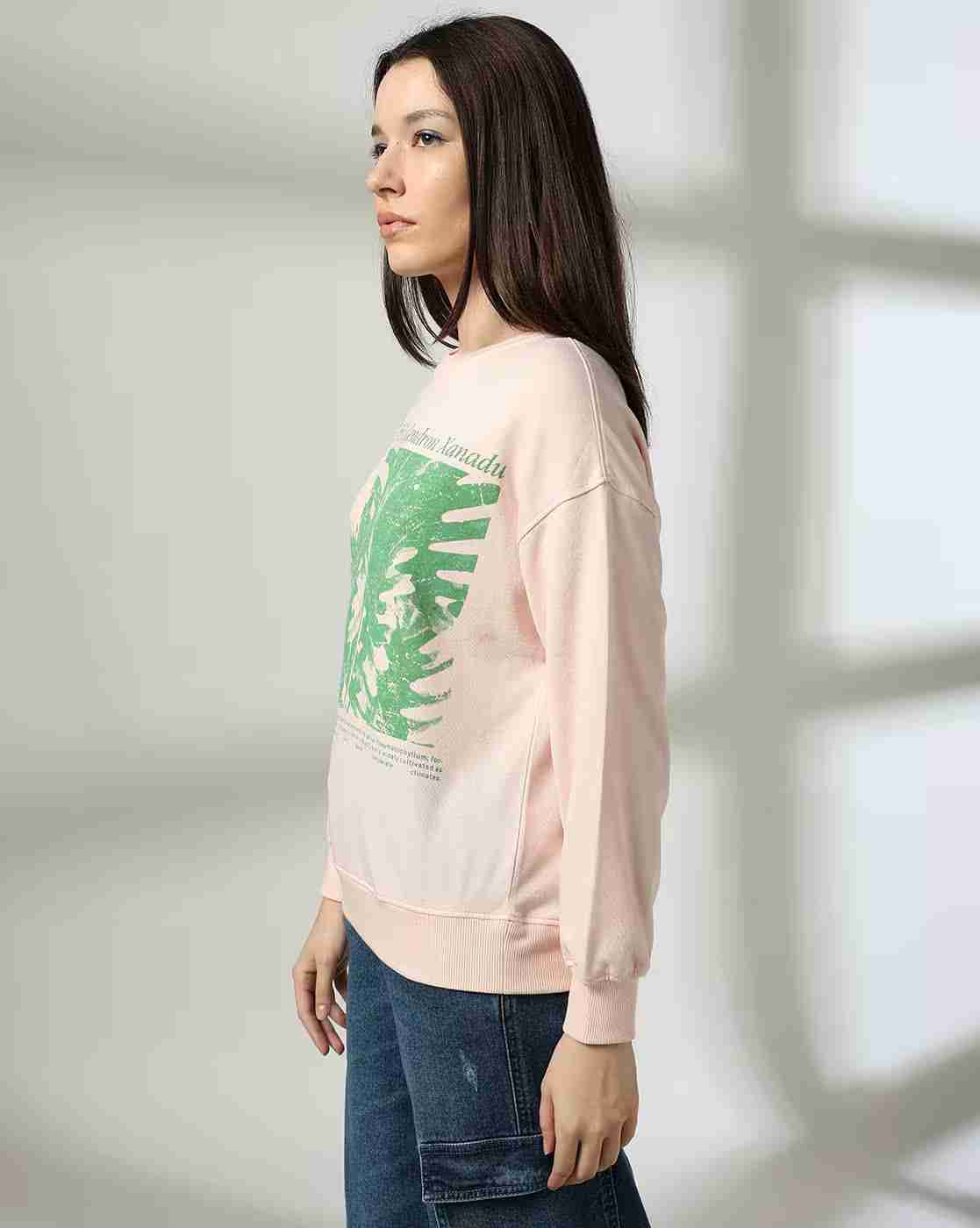 DNMX | Women Graphic Print Relaxed Fit Sweatshirt|1
