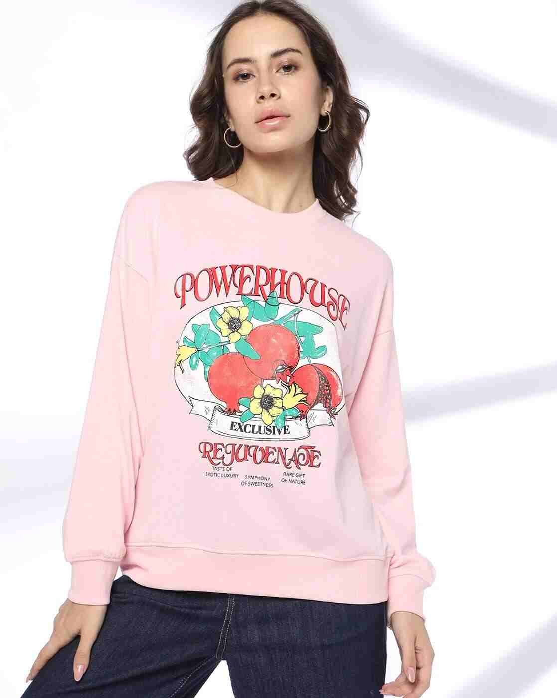 DNMX | Women Typographic Print Relaxed Fit Sweatshirt|3
