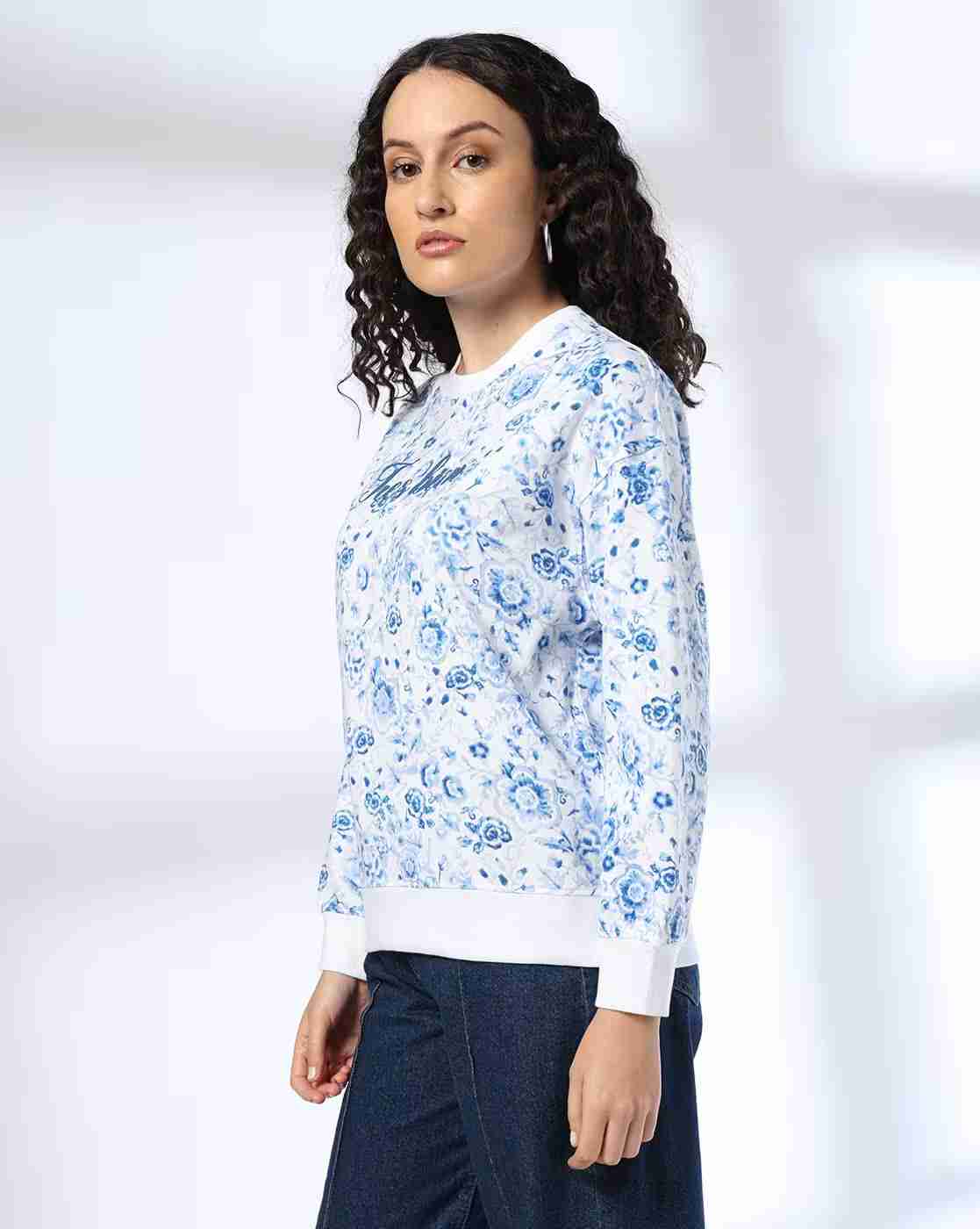 DNMX | Women Floral Print Relaxed Fit Sweatshirt|1