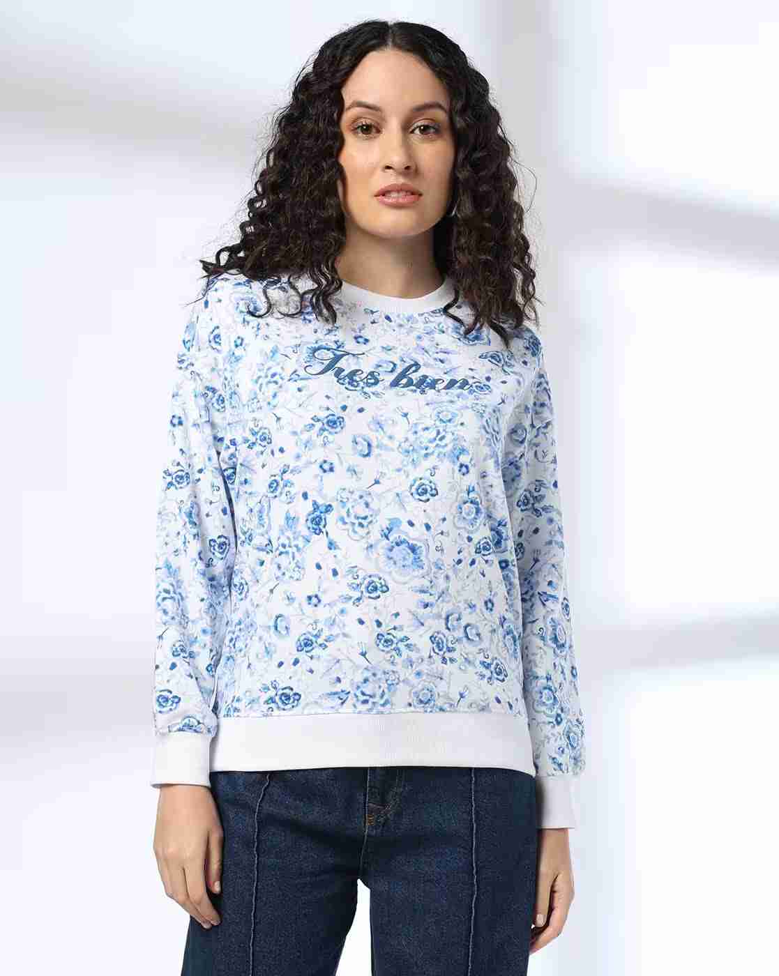 DNMX | Women Floral Print Relaxed Fit Sweatshirt|3
