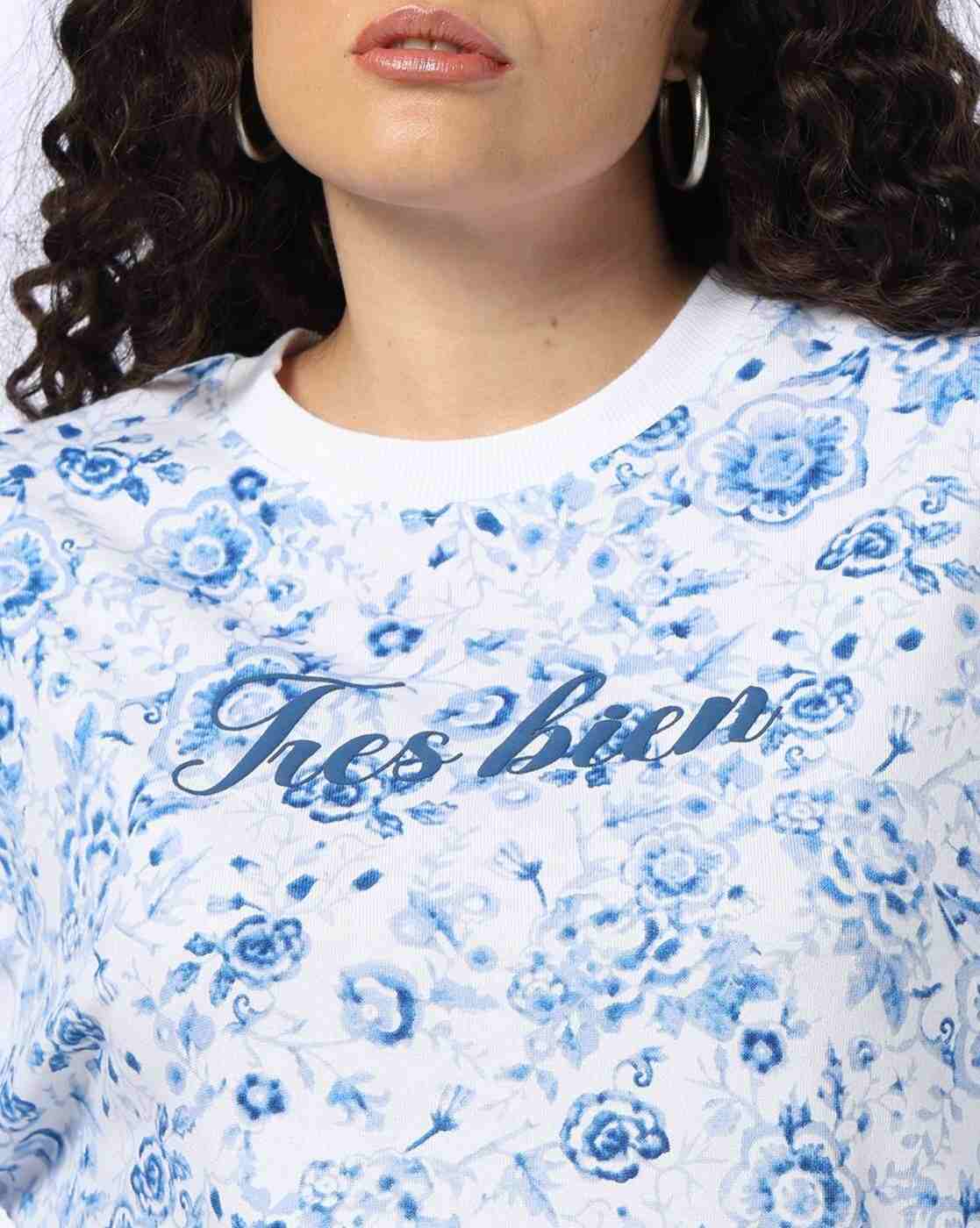 DNMX | Women Floral Print Relaxed Fit Sweatshirt|4