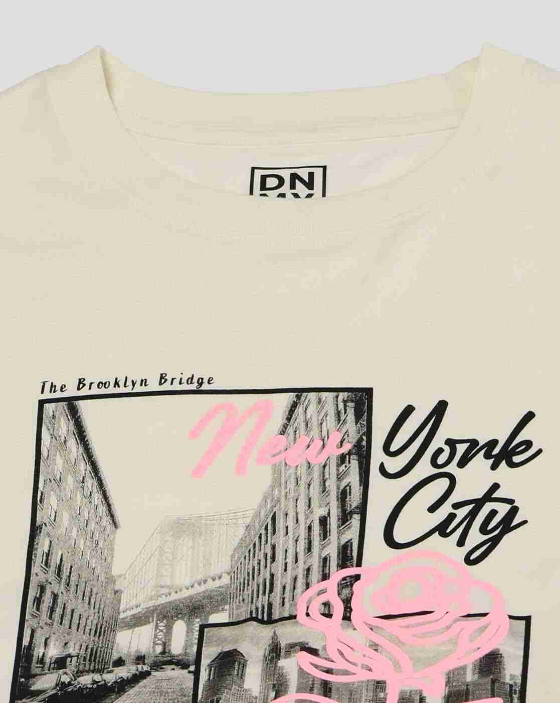 DNMX | Women Graphic Print Oversized Crew-Neck T-Shirt|5