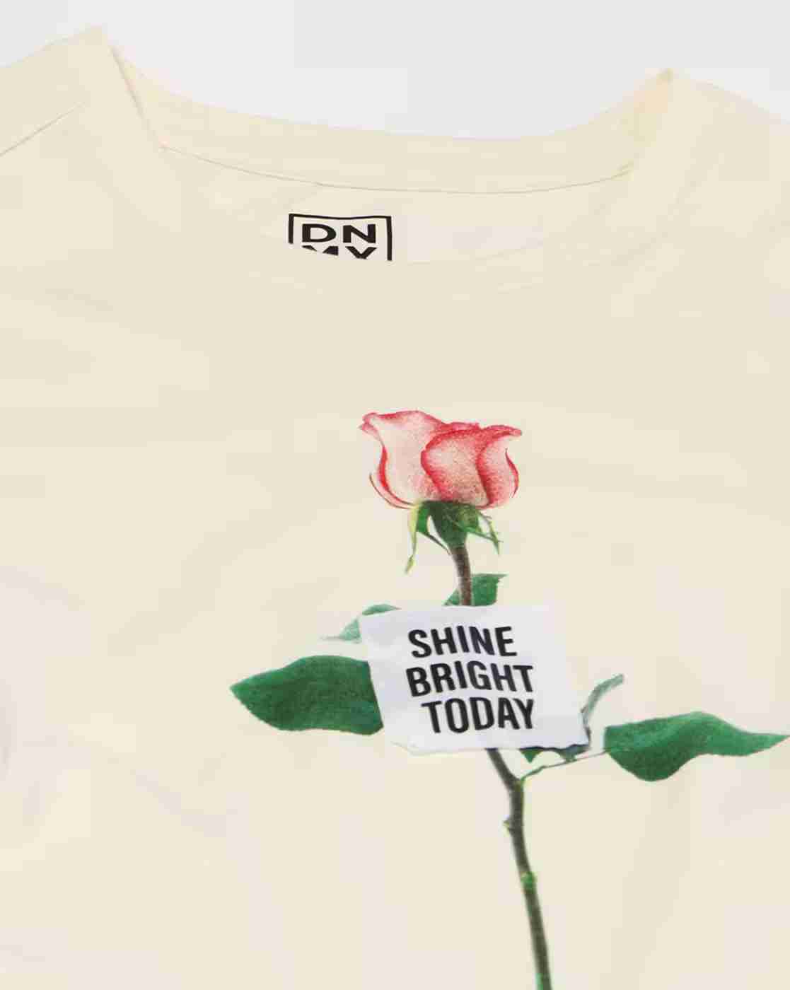 DNMX | Women Floral Print Regular Boxy Fit Round-Neck T-Shirt|4