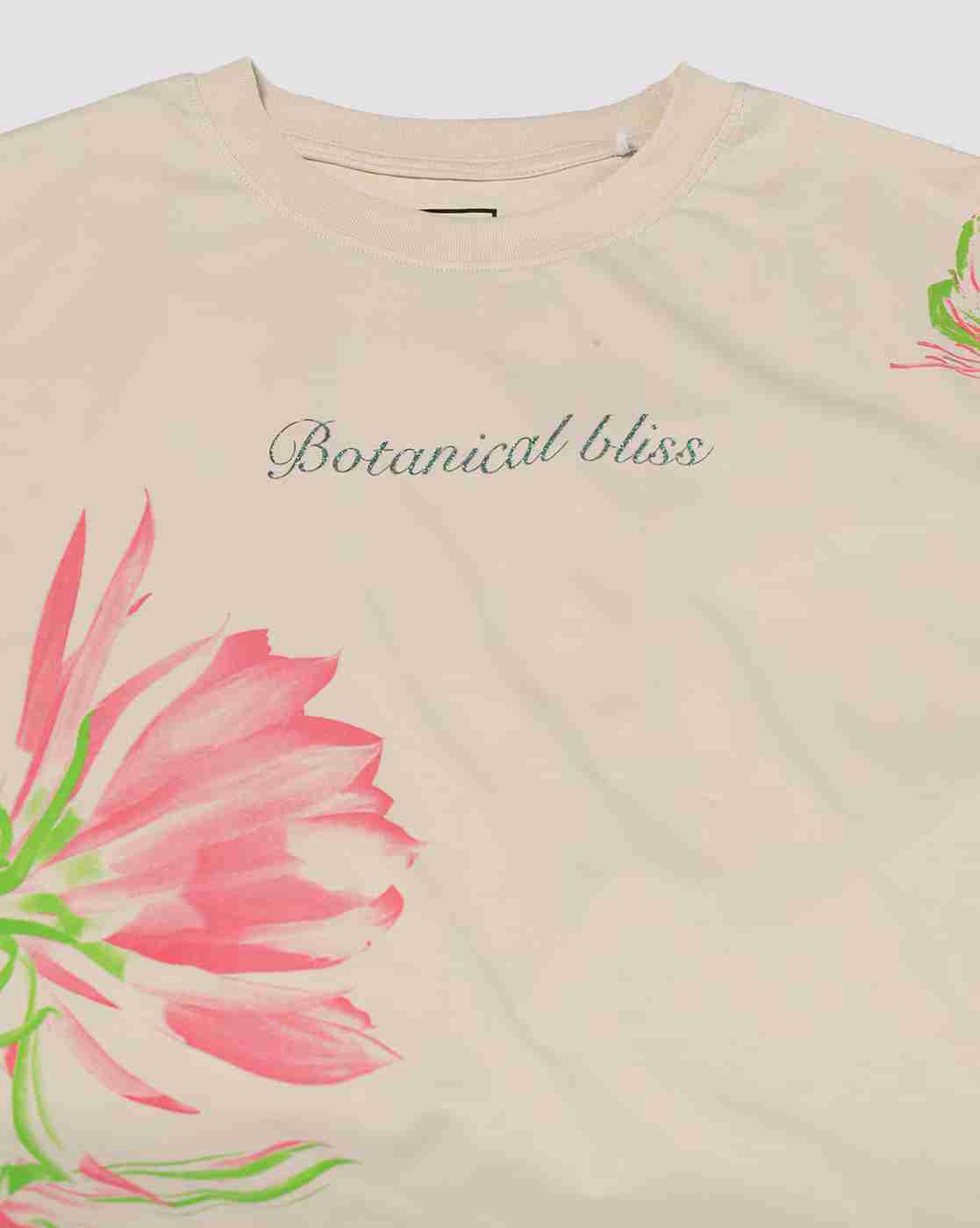 DNMX | Women Floral Print Oversized Round-Neck T-Shirt|4