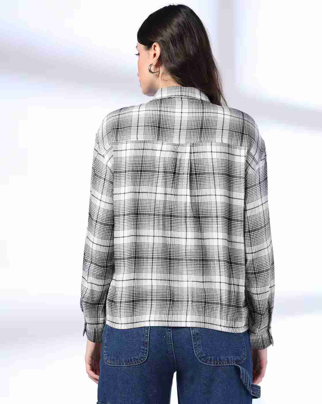 DNMX | Women Checked Relaxed Fit Shirt|2
