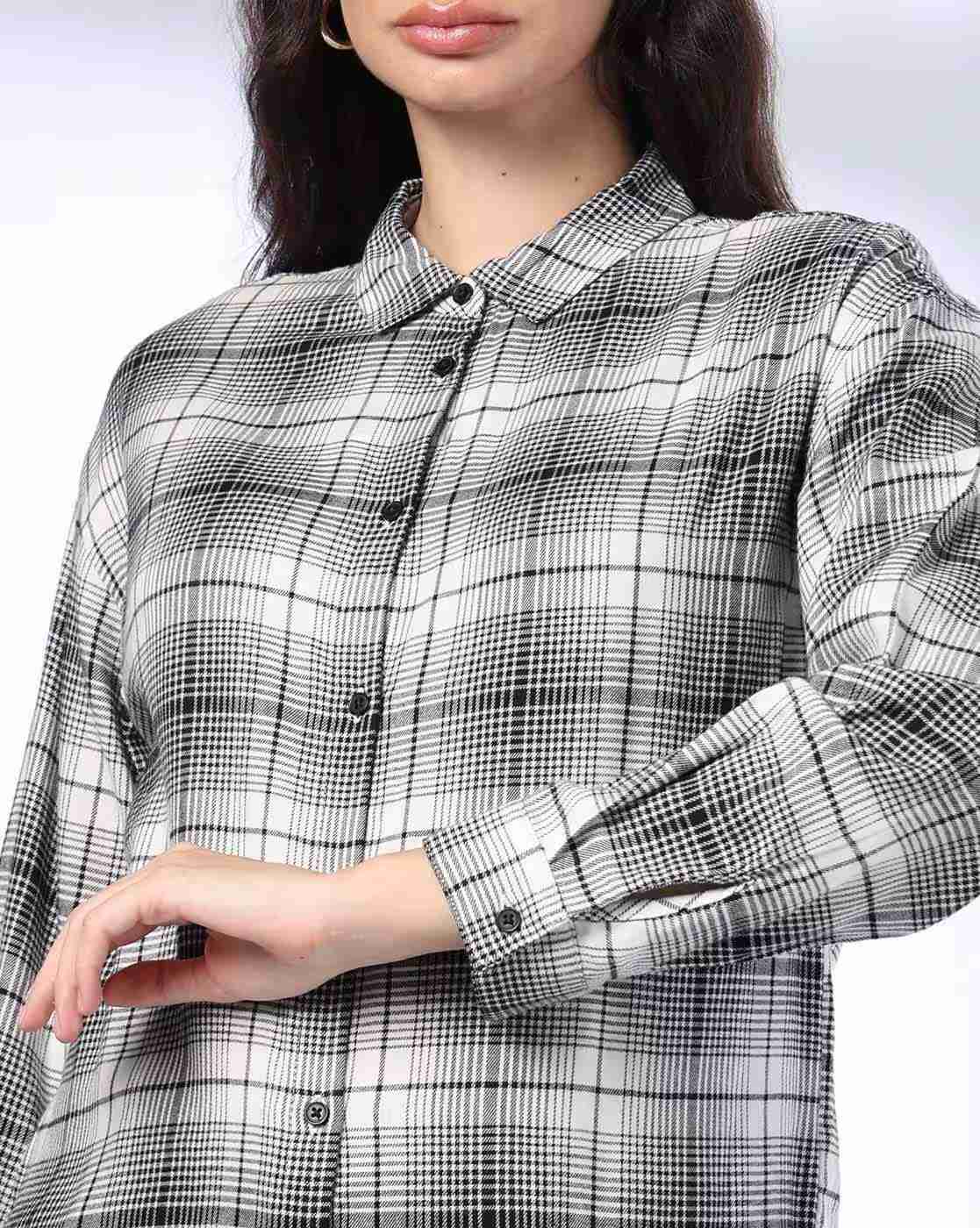 DNMX | Women Checked Relaxed Fit Shirt|3