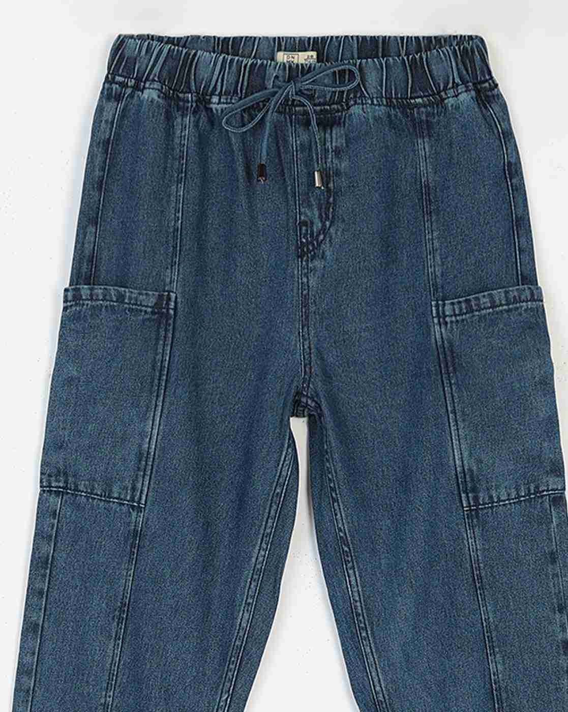 DNMX | Women Light-Wash Relaxed Fit Jogger Jeans|2