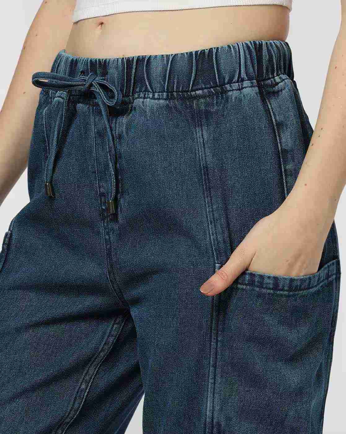 DNMX | Women Light-Wash Relaxed Fit Jogger Jeans|3