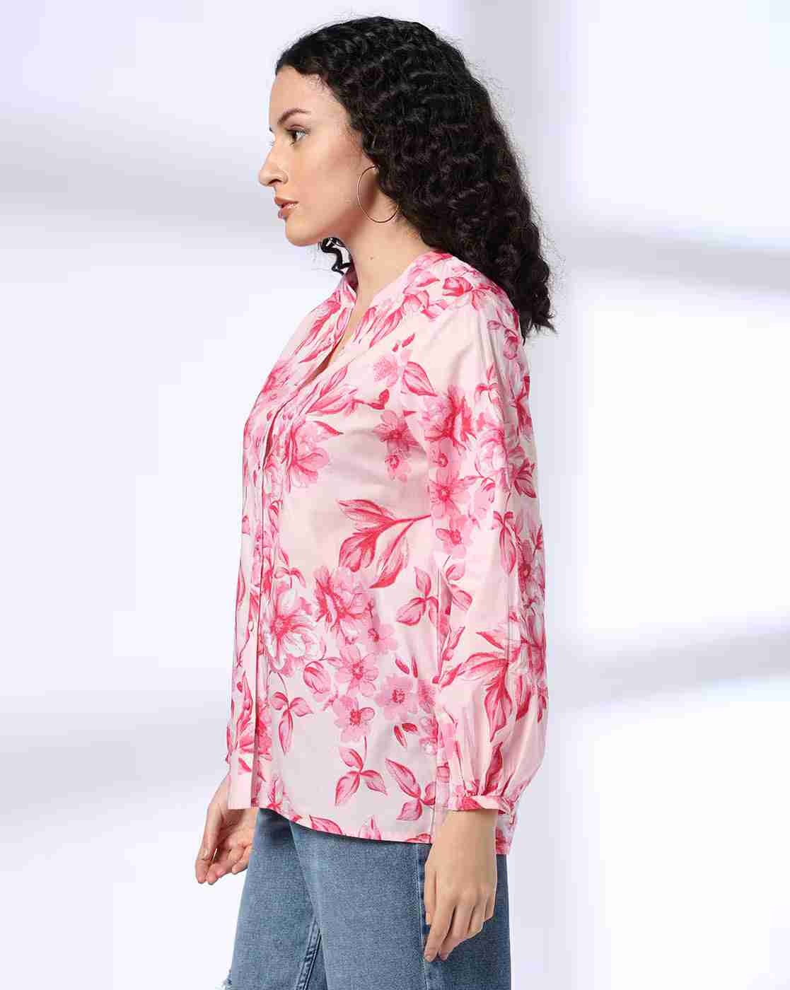 DNMX | Women Floral Print Relaxed Fit Shirt