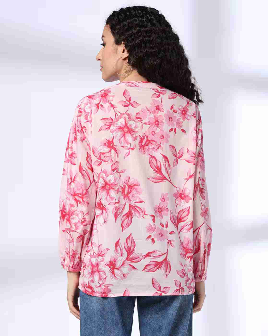 DNMX | Women Floral Print Relaxed Fit Shirt|2