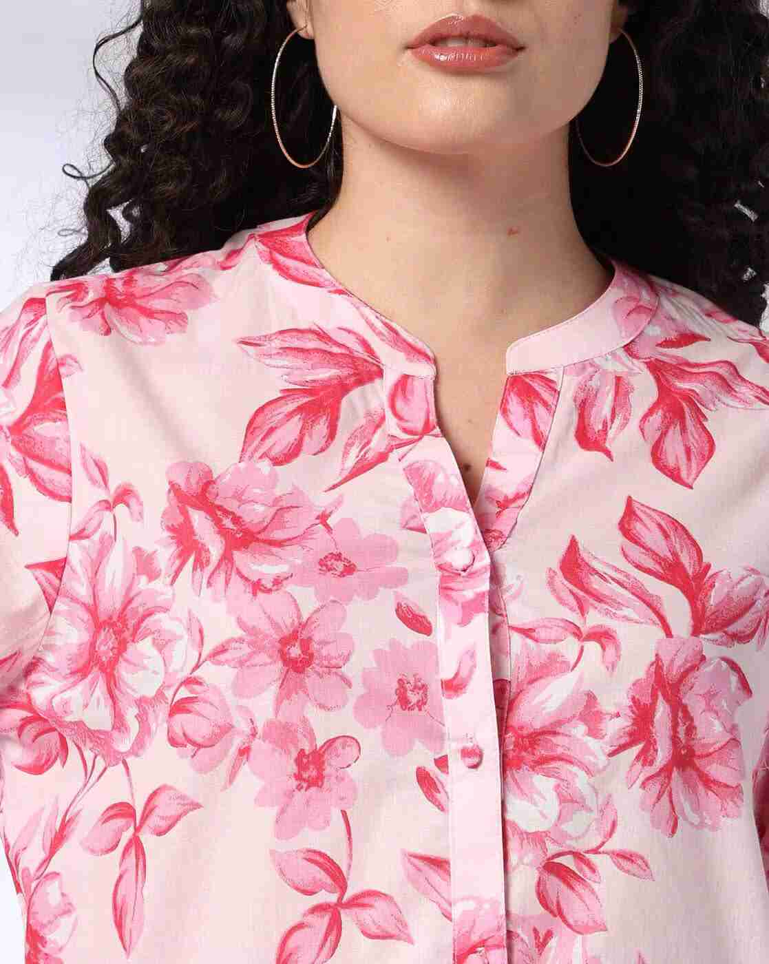 DNMX | Women Floral Print Relaxed Fit Shirt|3