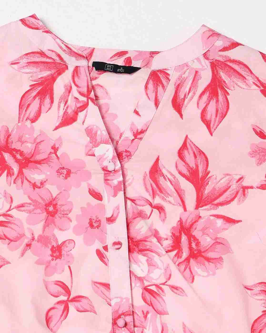 DNMX | Women Floral Print Relaxed Fit Shirt|4