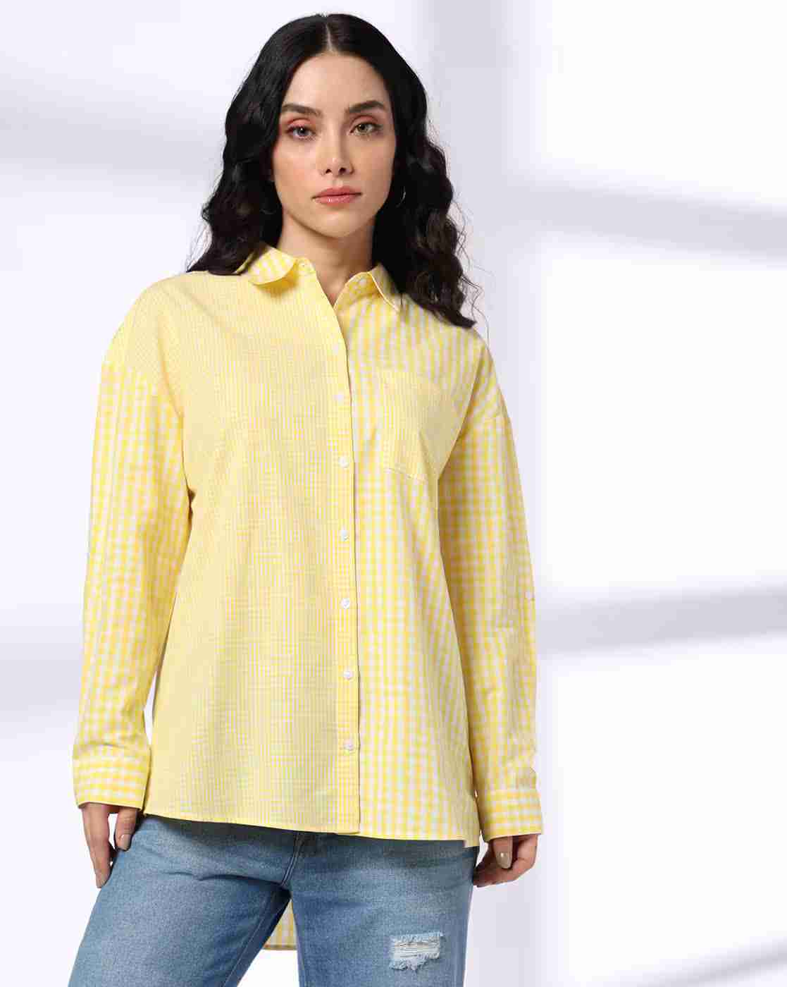 DNMX | Women Checked Shirt|3
