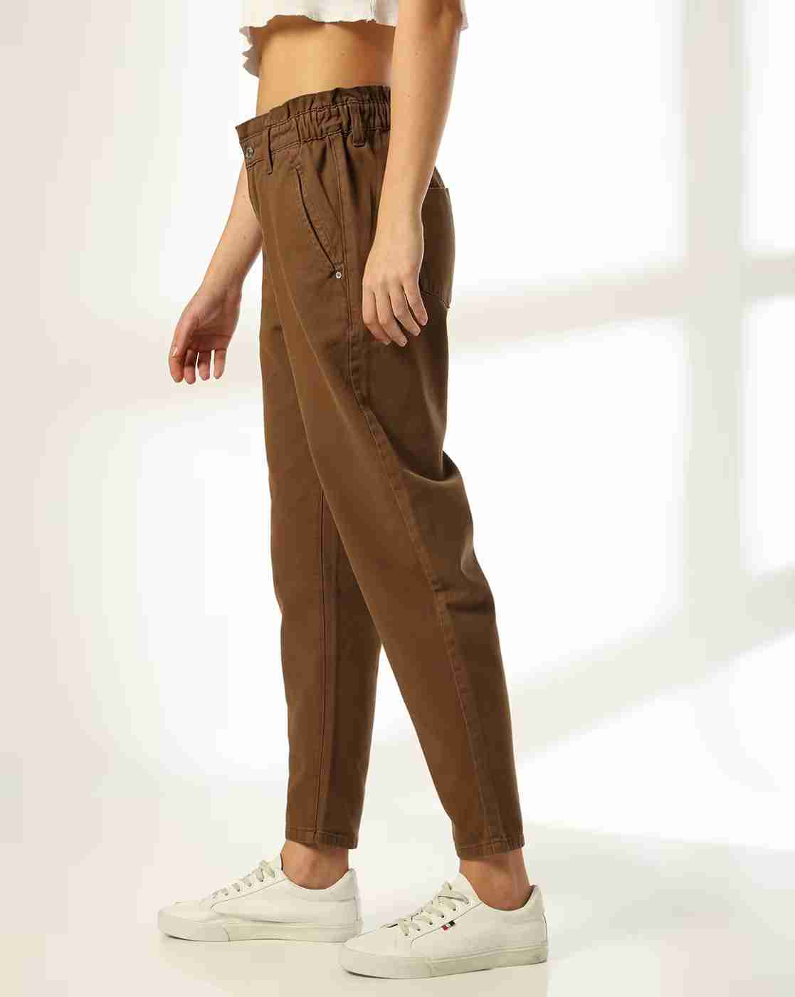 DNMX | Women Paperbag Mom Jeans|1