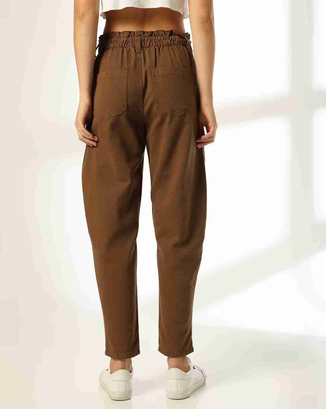 DNMX | Women Paperbag Mom Jeans|2