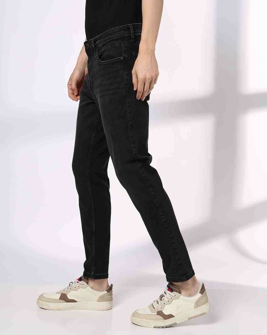 DNMX | Men Mid-Wash Slim Fit Jeans|1