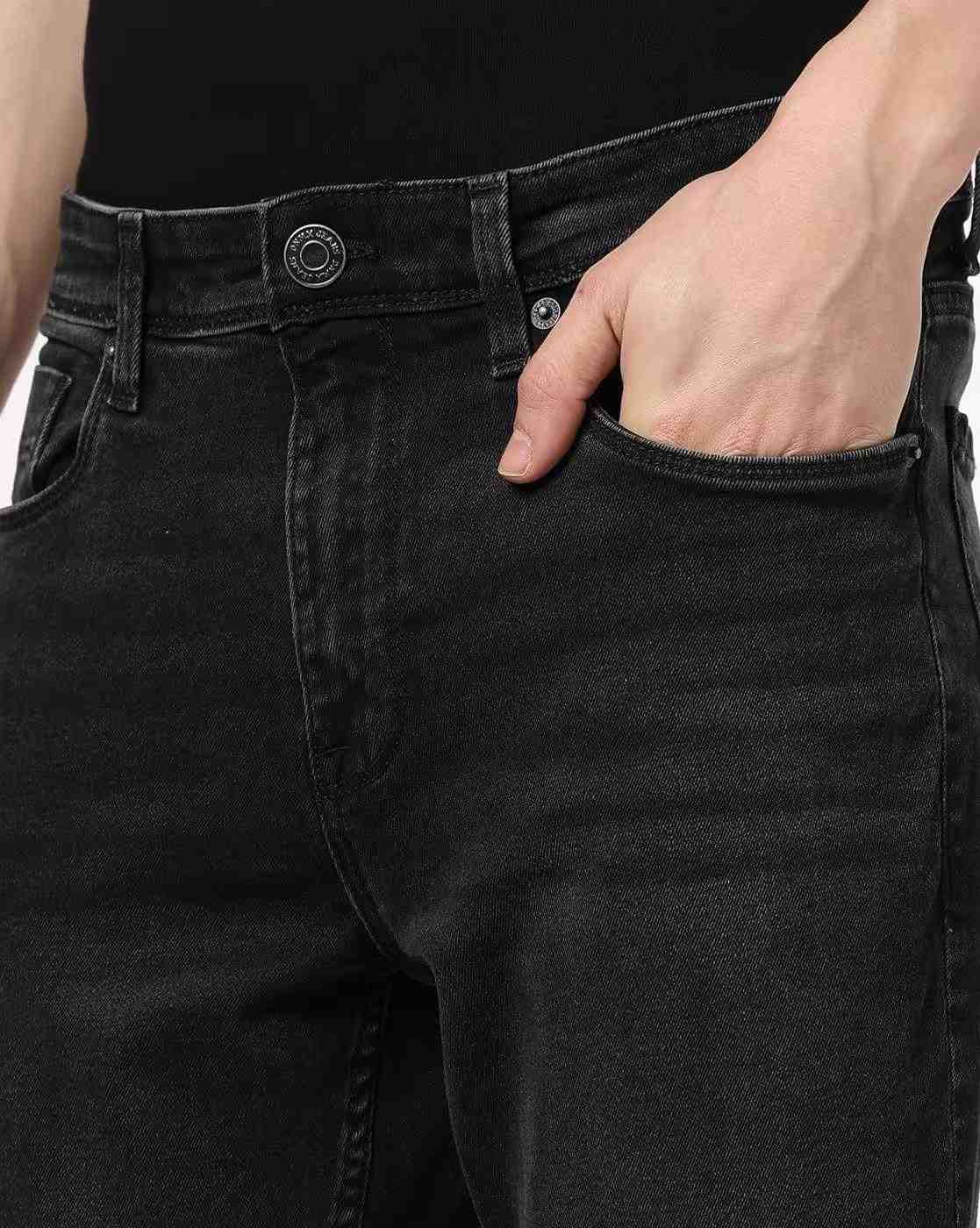 DNMX | Men Mid-Wash Slim Fit Jeans|3