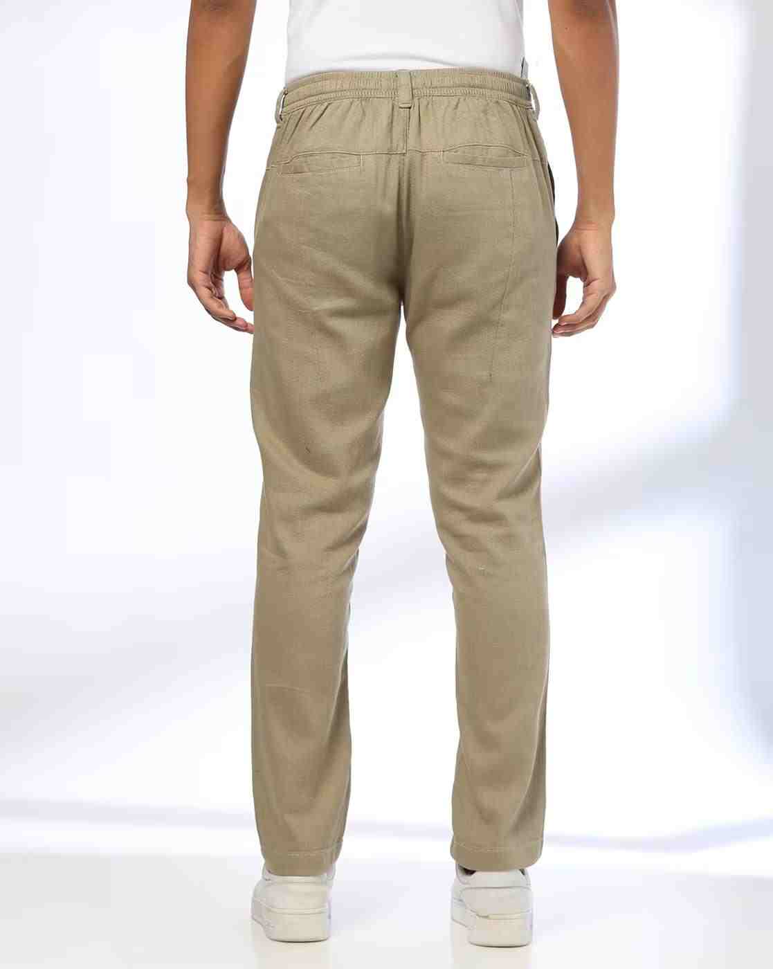 DNMX | Men Regular Fit Pleated Trousers|2