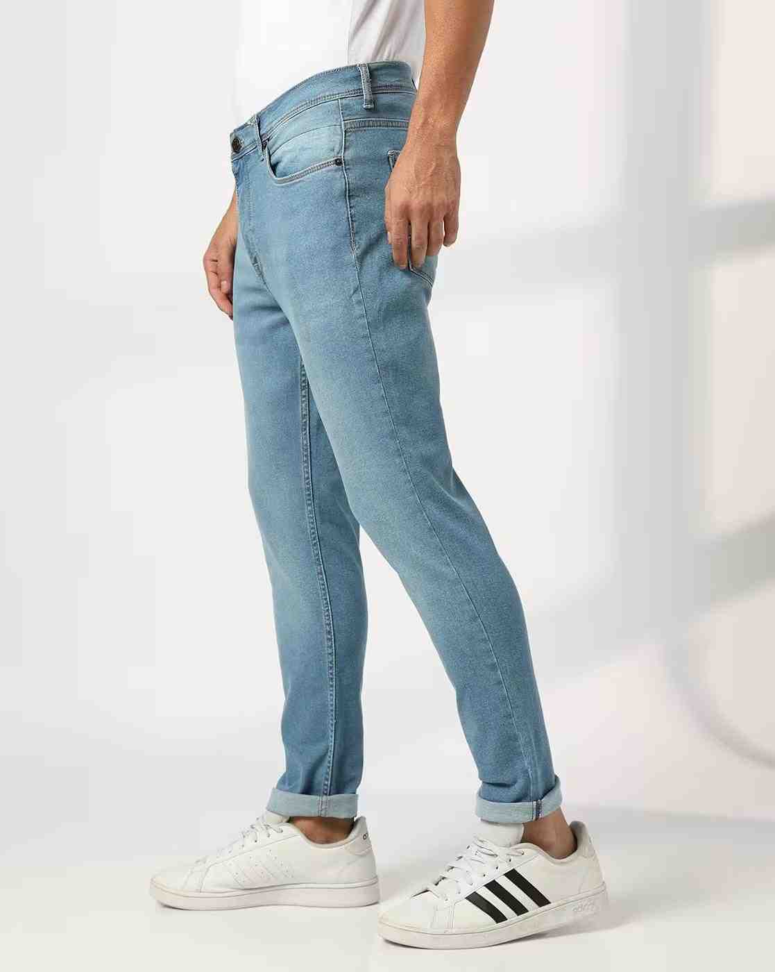 DNMX | Men Mid-Wash Slim Fit Jeans