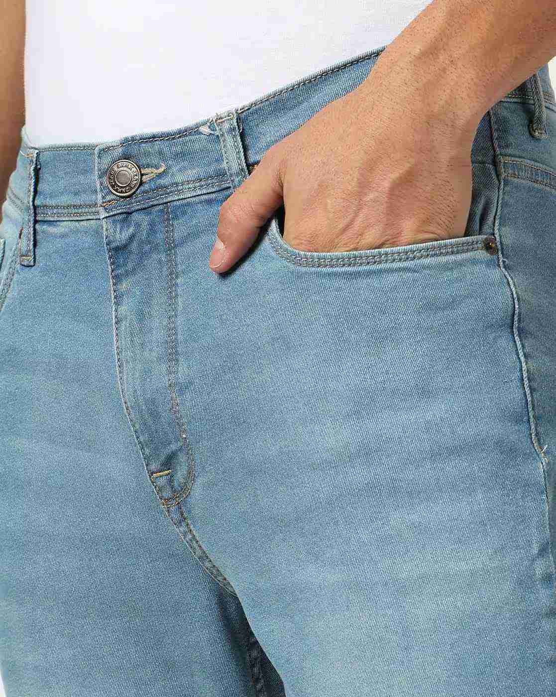 DNMX | Men Mid-Wash Slim Fit Jeans|3