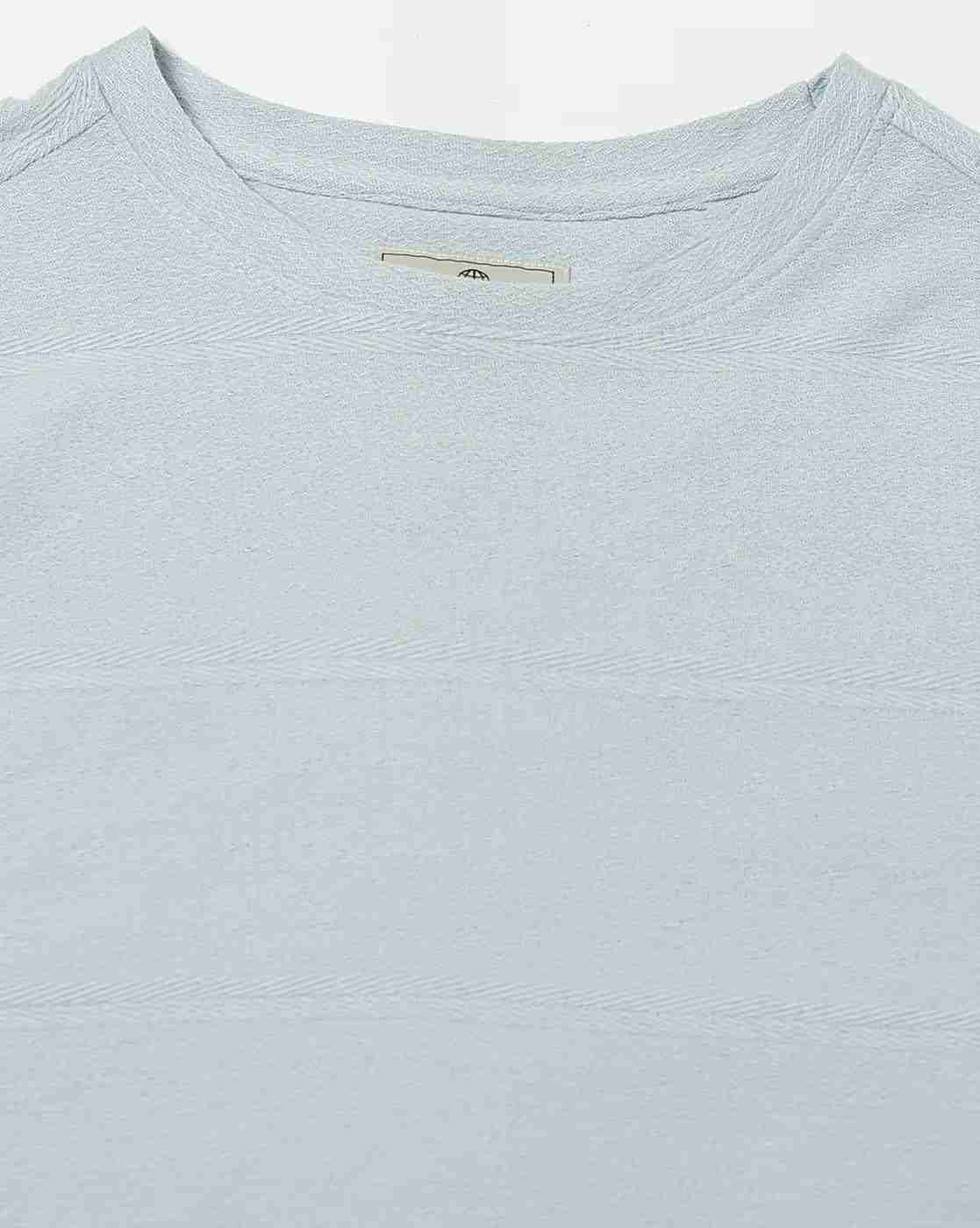 DNMX | Men Striped Relaxed Fit Crew-Neck T-Shirt|5