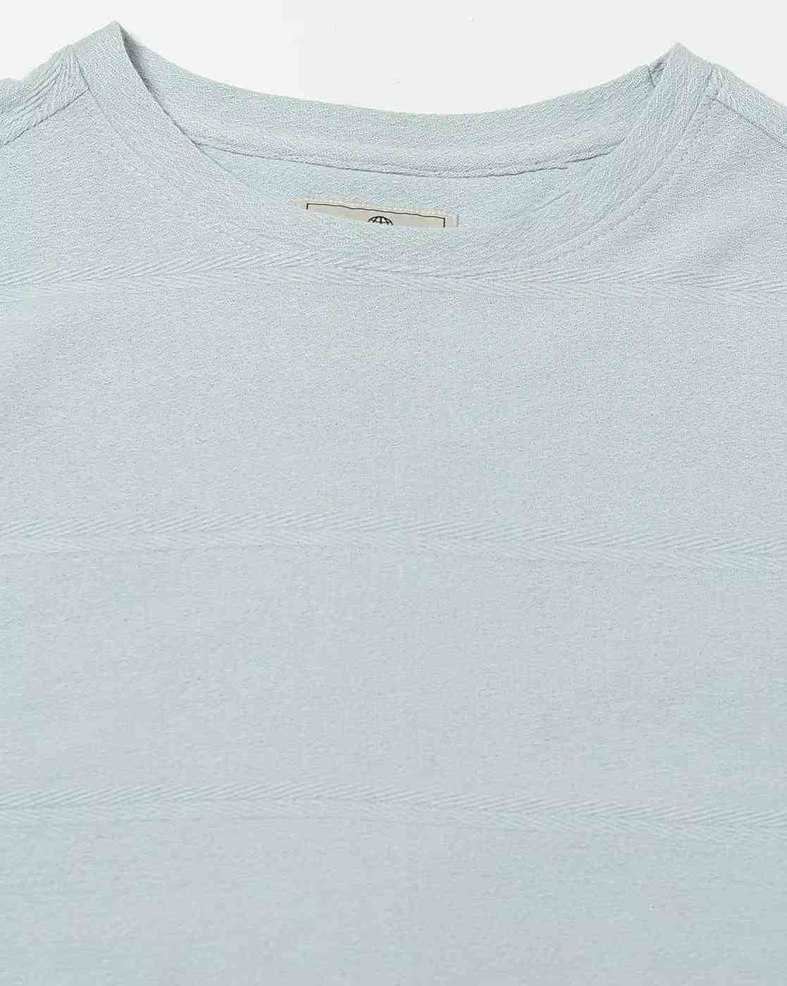DNMX | Men Striped Relaxed Fit Crew-Neck T-Shirt|5