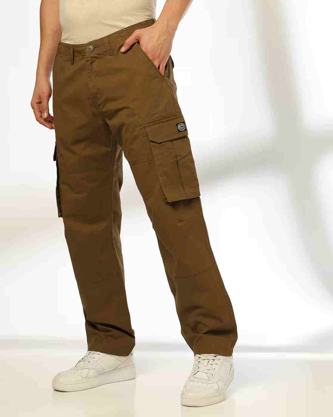 Men Mid-Rise Loose Fit Cargo Pants